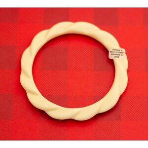 Vintage Boho Beige Bangle Bracelet by West Germany for Avon 8 Inches - O4